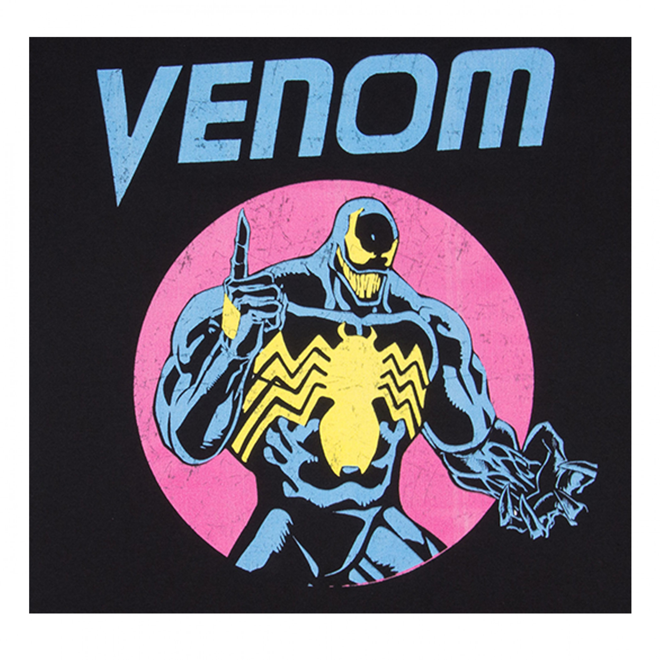 Venom The One and Only Symbiote Purple Circle Retro T-Shirt